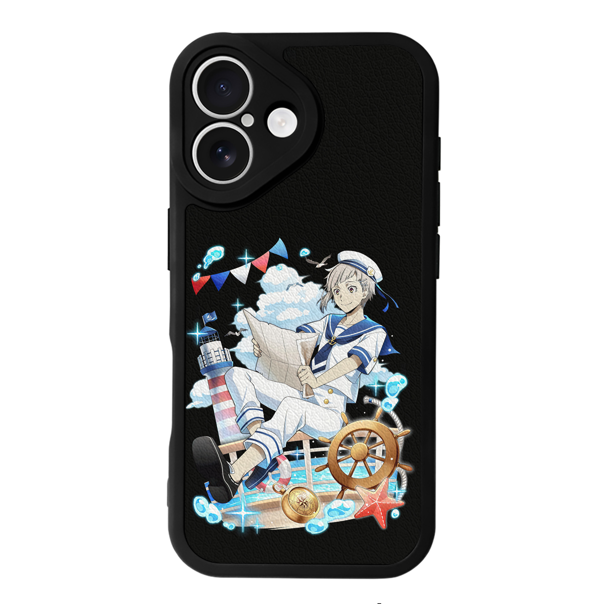 （画像用） 文豪ストレイドッグス Bungo Stray Dogs 【iPhone 16シリーズ対応】シリコンスマホケース（レザー調） 材質：シリコン